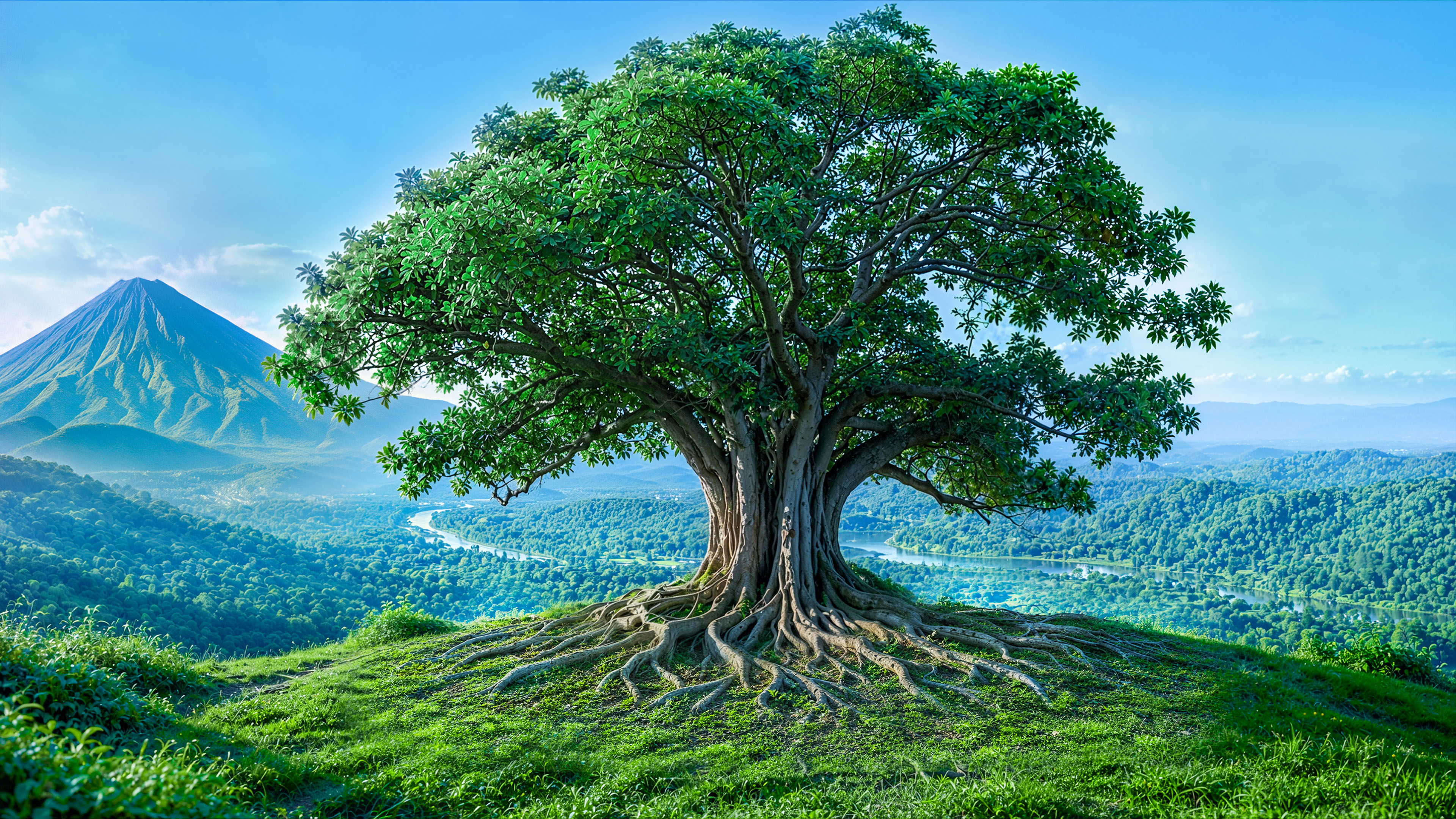 Fig tree protecting a mountain water source